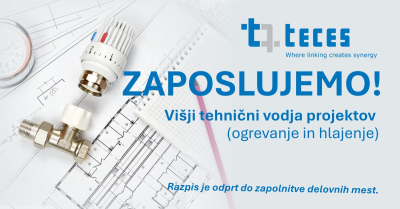 Zaposlimo: VIŠJI TEHNIČNI VODJA PROJEKTOV - OGREVANJE &amp; HLAJENJE (m/ž)
